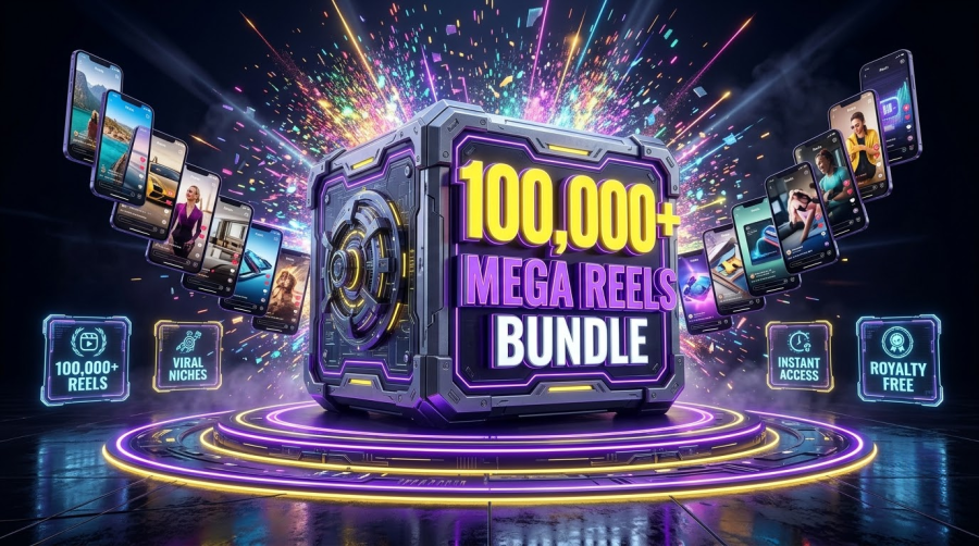 100,000+ Ultimate Mega Reels Bundle (25+ Viral Categories)