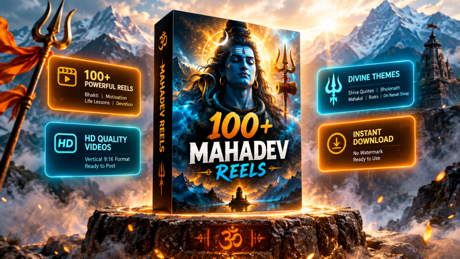 100+ Mahadev Bhakti & Spiritual HD Reels Bundle