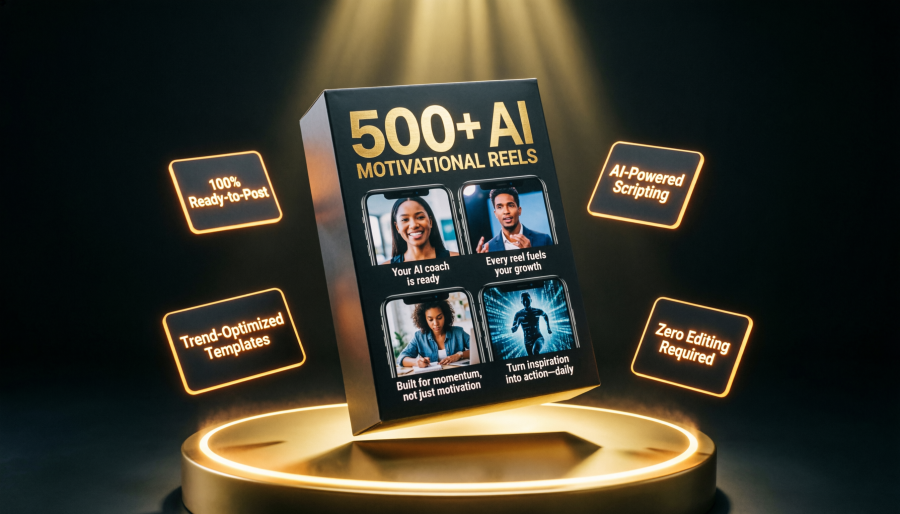 500+ AI Motivational & Mindset Viral Reels Bundle