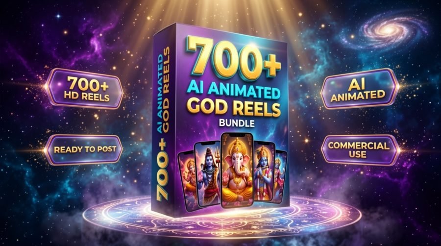 700+ AI Animated Hindu Gods Viral Reels Bundle